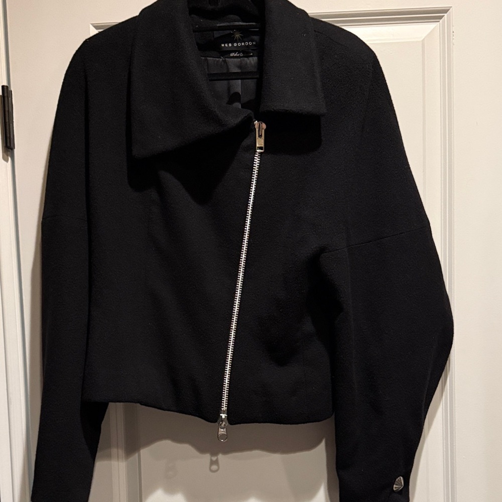 Black Women's Wes Gordon wool, cashmere and mink Jacket